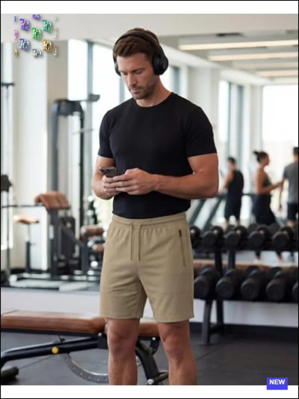 Men's Athletic Shorts 3 Pack Quick Dry with Zipper Pockets